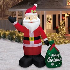 Père Noël gonflable de 120 cm (47,24 pouces) pour décoration extérieure de
