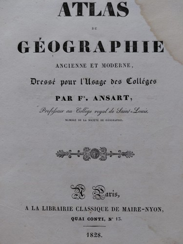 Atlas géographie ancienne - atlas,