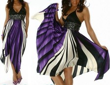 Sexy Femmes Satin Robe Salsa Danse Tango S/M 34/36 M/L 36/38 Coloré Neuf Haute