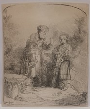 REMBRANDT - Abraham parlant à