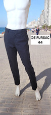 De Fursac Taille 44 Superbe pantalon de costume homme gris chiné Laine Soie