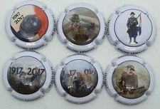 Série de 6 capsules de champagne Bruno Armand 1917 2017 100 ans de guerre. TA