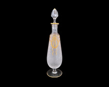 Flacon / carafe à liqueur en cristal gravé à l'acide taillé Saint-Louis St 1900
