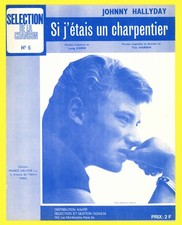 JOHNNY HALLYDAY - PARTITION SI J'ÉTAIS UN CHARPENTIER (années 60) France-Mélodie