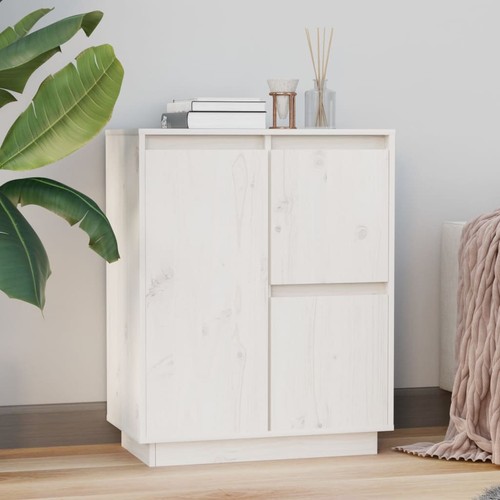 Buffet 60x34x75 blanc bois - blanc,