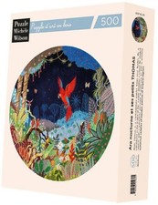 Puzzle Michèle Wilson :  Alain Thomas  - Ara nocturne et ses petits - 500 Pièces
