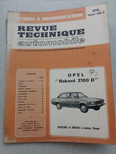 Rta revue technique automobile - revue,