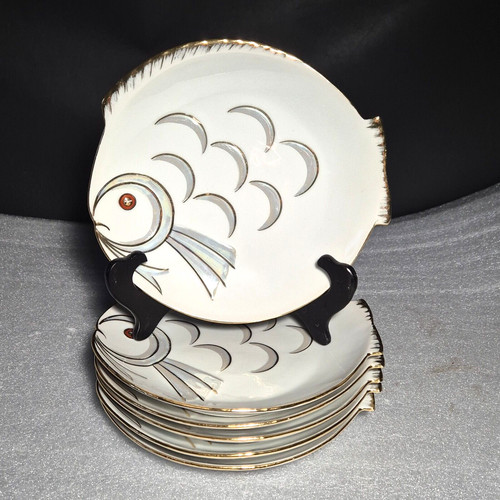 Assiettes à poisson - poisson, en