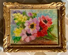 Tableau miniature huile sur