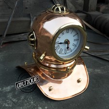 Vintage Style Horloge Plongée de Casque Marine Collection Bateau Ou Décor Cadeau