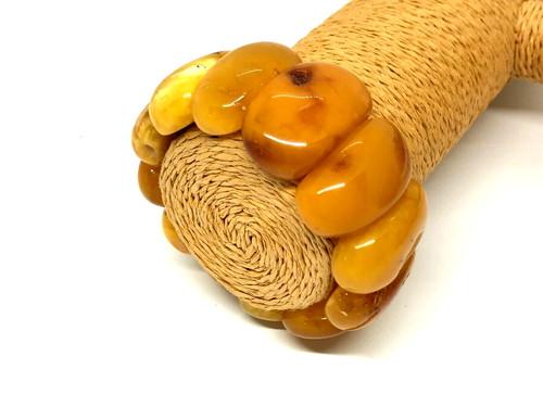 Ancien bracelet ambre vintage - bracelet,