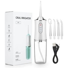 Irrigateur Dentaire Portable USB – Jet Buccal, 4 Embouts, 220 ml, Rechargeable
