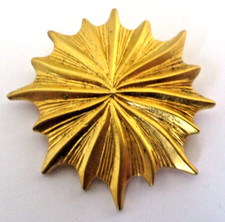 Broche soleil couleur or signée 3S superbe bijou vintage 1714