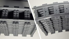 Lot de 10 rails droits + 10 rails courbés gris pour train Lego (neufs)