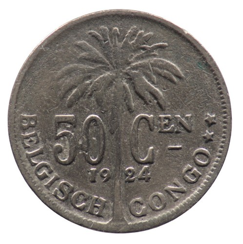 Centimes 1924 congo belge - 50,