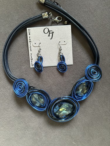 New necklace and earring - , set