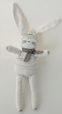 6075?OCCASION 24cm Doudou peluche lapin Je T’aime Oiseau blanc PETIT BATEAU