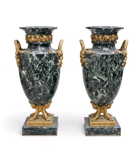 Paire vases cassolettes vert - vases,