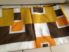 beau et grand  rideau voilage  vintage années 70 retro pop kitch original MAI1F