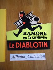 CARTON PUBLICITAIRE PUB PUBLICITé *** DIABLOTIN * DIABLE ENFER RAMONAGE CHEMINéE