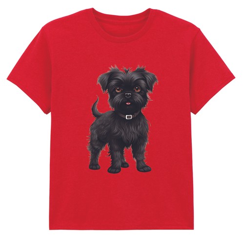 Shirt noir hirsute chien - hirsute,