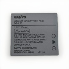 Batterie SANYO DB-L20 Originale – Excellent état - Pour Sanyo Xacti, DSC, VPC..