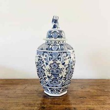 Magnifique Vase Couvert Boch