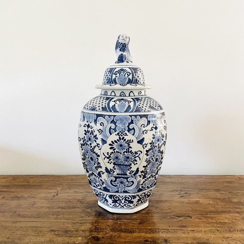 Magnifique vase couvert boch - couvert,