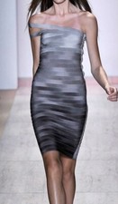 ROBE DRESS HERVÉ LÉGER BY MAX AZRIA RTW SPRING 2009 TAILLE S EN TRES BON ETAT