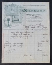 Facture 1931 NICHELINI fumisterie ventilation chauffage PAU illustrée 115