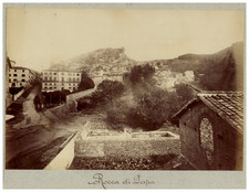Italia, Rocca di Papa, Panorama vintage albumen print Tirage albuminé  20,5x