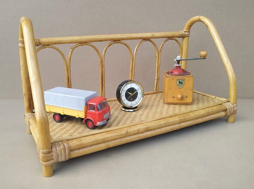 Etagère rotin vintage déco
