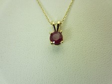 Pendentif Collier Solitaire En