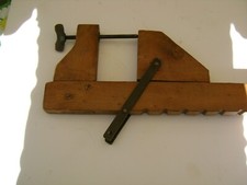 Ancien ,Grand Serre-joint dormant Bois ou Serre-joint à coller, 90 cm métiers du