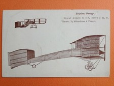cpa AVIATION TRIPLAN GOUPY Avion Moteur ANZANI Vitesse 54 Kilomètres à l'Heure