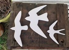 Jolie décoration murale lot 3 oiseau hirondelle mouette en céramique à accrocher