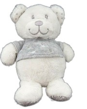 Peluche doudou ours blanc pull