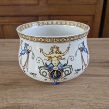 Ancien cache pot Gien "Urbino" fin XIXème – Faïence Française Signée – 1871/1875
