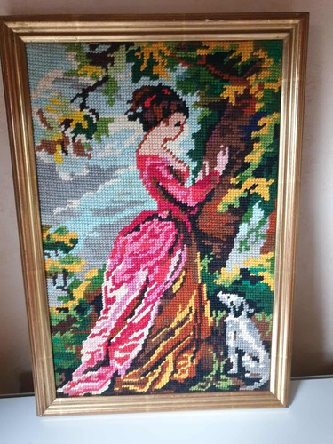 Tableau canevas années 70 - tableau,