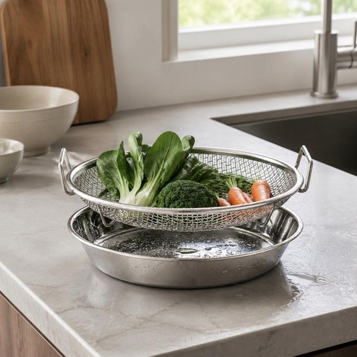 Panier vapeur rond - panier, inox