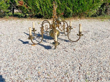 Lustre Hollandais en bronze 6 feux