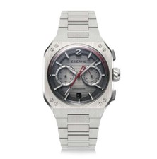 Zezame Night Chronographe Mécanique Hybride Quartz Acier Gris Date Montre Homme