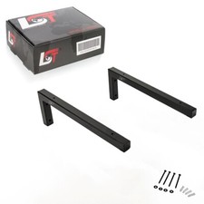 2X Console Murale Mat Noir 400Mm Support De Lavabo Étagère Équerre