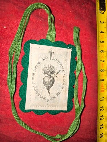 Scapulaire vert vierge marie - scapulaire,