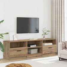 Meuble TV Blanc 150x33,5x45 cm