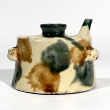 Bouteille gourde à saké en grès Japonais Artisanal Art populaire asiatique