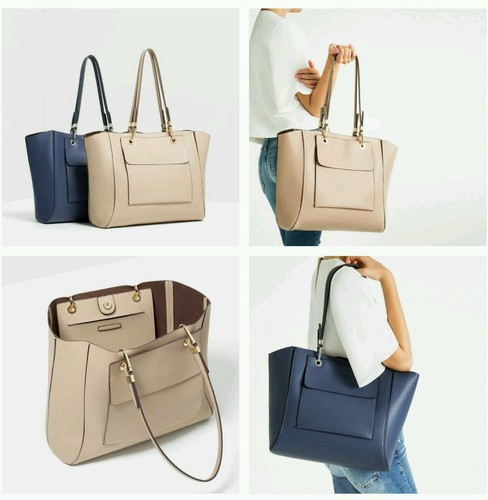Zara tote with pocket - zara,