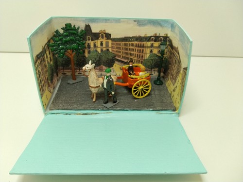 Diorama balade en charrette - diorama,