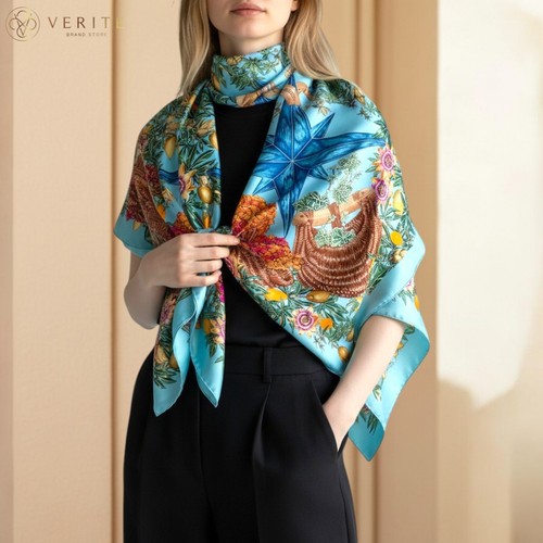 Rare vintage foulard soie - vintage, en