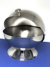 Vintage Années 70 Inox Ancien Sucrier Boule Boîte Pot À Sucre 
